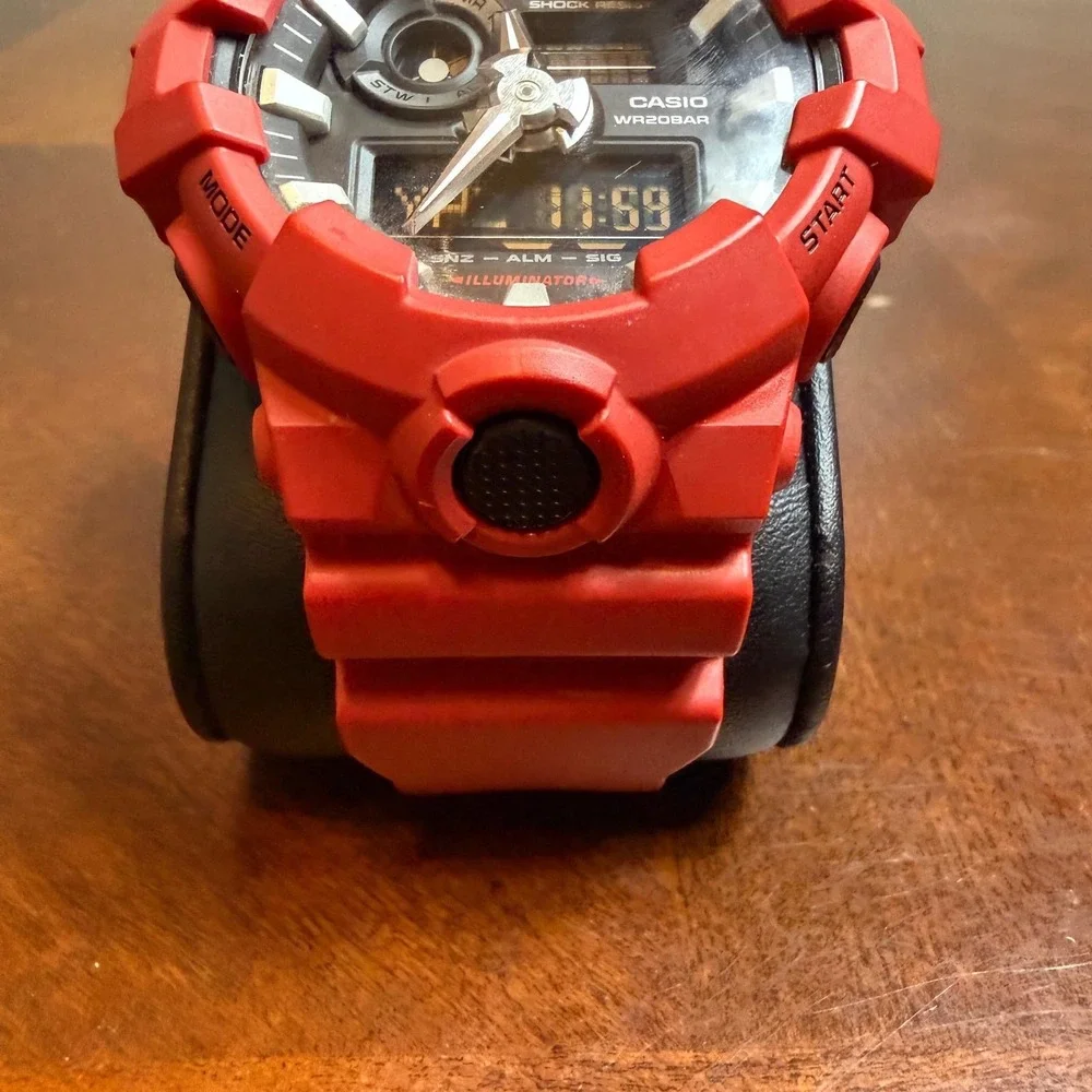 Casio G-Shock GA-700 Red Resin Analog Digital Sport Watch 5522 GA-700-4A